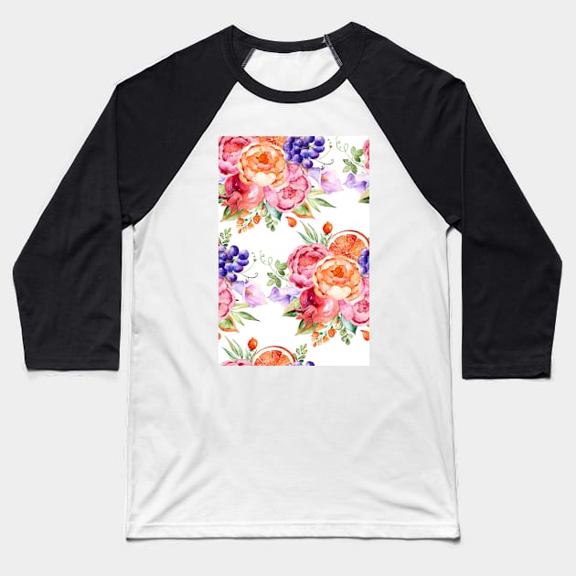 Water Color Melody Baseball T-Shirt by justrachna